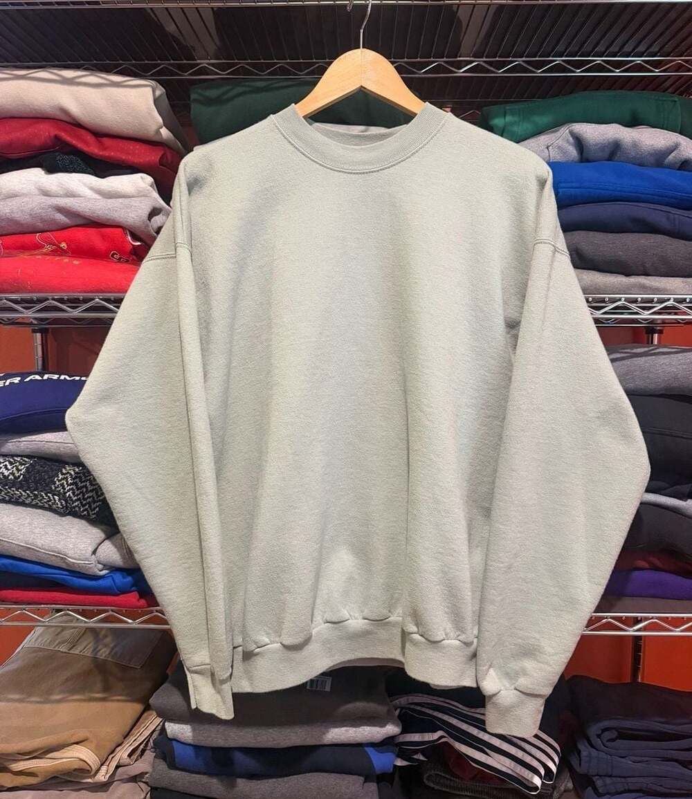 Hanes ComfortBlend PrintPro Crewneck Sweatshirt Solid Light Green Adult XL